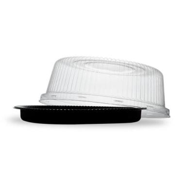 Imagem de Kit 4 Embalagem Descartável Delivery Para Bolo E Tortas 22X9 - Pp