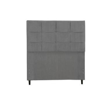 Imagem de Cabeceira Style Estofada Com Botão de Tecido para Cama Box Casal King 
