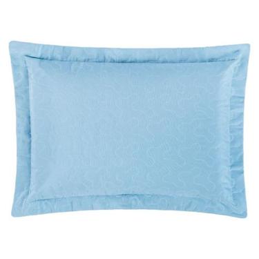 Imagem de Porta Travesseiro Avulso Matelado 200 Fios Percale 01 Peça Céu - BIA E