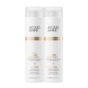 Imagem de Kit Jacques Janine Liso Absoluto Shampoo Sem Sal Condicionador Leave-I