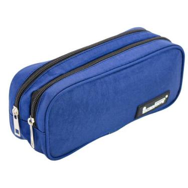 Imagem de Estojo Porta Objetos Escolar Pincéis 2 Compartimentos 22x10 - Interpon