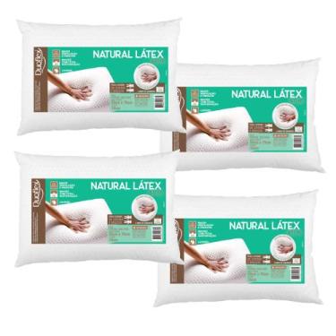 Imagem de 4 Travesseiros Natural Látex Slim - Baixo - Duoflex