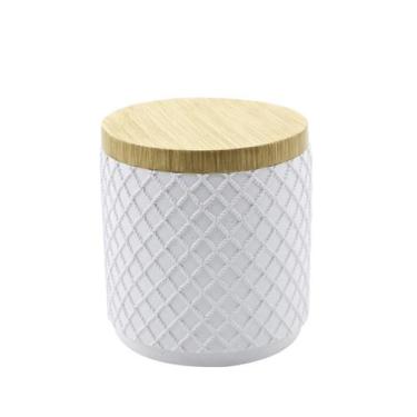 Imagem de Pote Organizador Porcelana Porta Objetos Higiene Banheiro Porcelana Ta