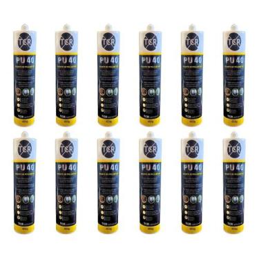 Imagem de Kit Com 12 Adesivo Silicone Selante De Poliuretano Pu 40 - tcrabrasivo