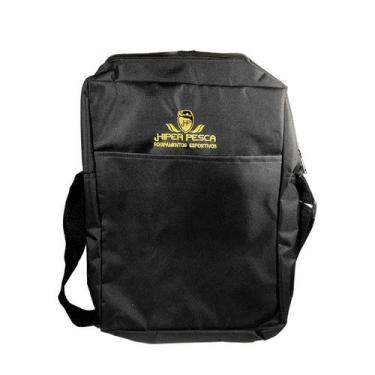 Imagem de Bolsa Capanga Hiper Pesca 1 Compartimento Externo Alça de Ombro Preta,