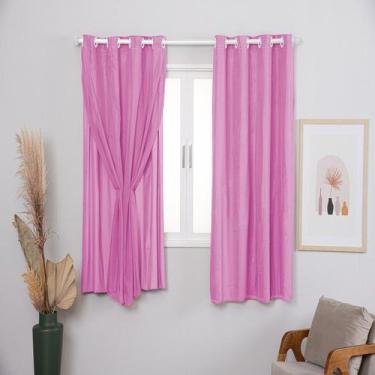 Imagem de Cortina Blackout Prata Com Voil Liso 4,00 M X 2,50 Metros - BEAUTY CAS