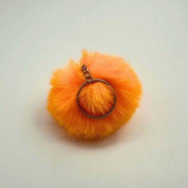 Imagem de Chaveiro Pompom Pelúcia Laranja 70 mm (3 Un) - Redelease