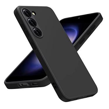 Imagem de Vanjua Capa para Samsung Galaxy S23 (apenas), capa protetora fina de silicone líquido elegante compatível com Samsung Galaxy S23 5G 6,1 polegadas (preta)