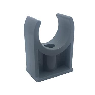 Imagem de Haozheng Grampos de PVC para tubos de 25 mm/0,98 polegadas OD U-Hook Bandejas de TV Tubulação Suporte de Mangueira Suporte Pex Tubing Cinza 15 peças