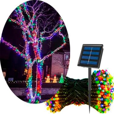 Imagem de Pisca Luzes LEDs Fio Solar Colorido 500 Lâmpadas Natal 50m