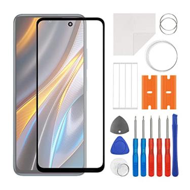 Imagem de SWARK Substituição da lente do painel externo de vidro frontal + OCA compatível com Poco X4 GT 22041216G (sem tela LCD e digitalizador de toque) com kit de reparo