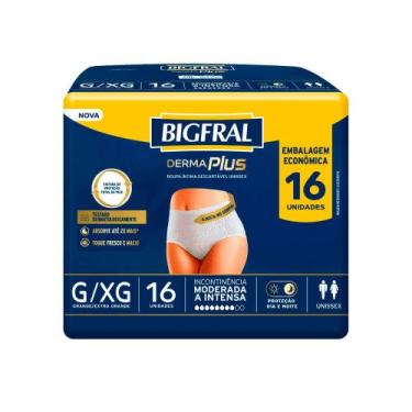 Imagem de Roupa Íntima Bigfral Derma Plus G/XG 16 Unidades, 1, 16, G/XG