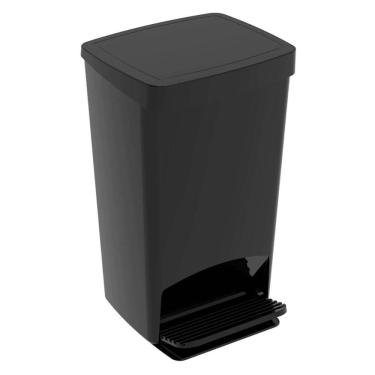 Imagem de Lixeira Gambrage Crippa Com Pedal 25 Litros Preta Lixo para Cozinha Banheiro Escritório