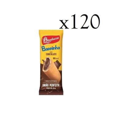 Imagem de Barrinha Sabor Chocolate 25g Bauducco - Kit 120 Unidades