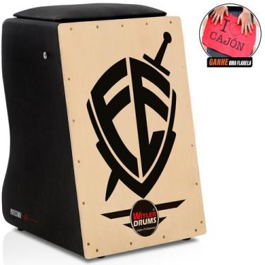 Imagem de Cajón elétrico inclinado  witler drums  natural  fe