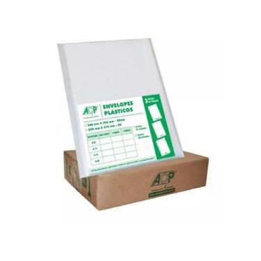 Imagem de Saco Plástico Envelope 24x33 0,06 A4 Ofício C/4furos C/100un - ACP