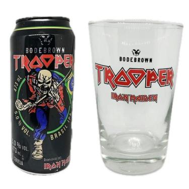 Imagem de Kit Cerveja Trooper Iron Maiden Ipa lata 473ml + Copo 350ml - Trooper 