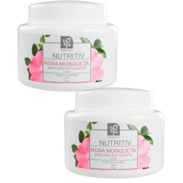 Imagem de Máscara Esfoliante Facial Rosa Mosqueta Nutritiv 55g Natuflores - Kit 