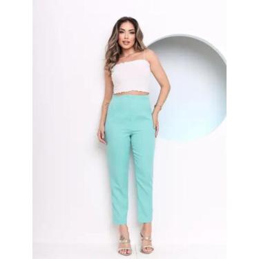 Imagem de DOUTORAS MODAS Calça Alfaiataria Feminina Cintura Alta LANÇAMENTO Moda