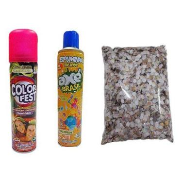 Imagem de Kit De Carnaval Com Confetes, Tinta E Espuma - Romã Atacado