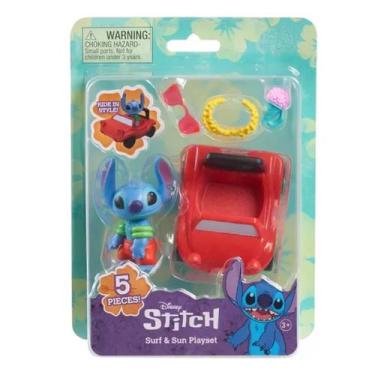 Imagem de Playset Stitch Mini Figura 5cm C/ Veiculo 3990 - Sunny