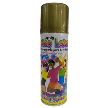 Imagem de Tinta Spray 120ml P/cabelo Make+ Brilho Ouro - Make Mais
