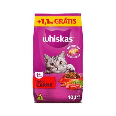 Imagem de Whiskas Ração Gatos Adultos Carne 10,1kg