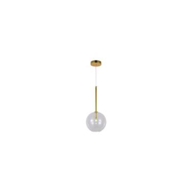Imagem de Pendente Moderno Metal Dourado Cupula Redonda Formosa - LUXdécor Casa 
