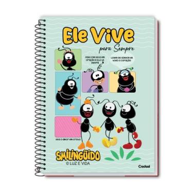 Imagem de Caderno Smilingüido Espiral Capa Dura 1 Matéria 80F Escolar, Verde