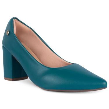 Imagem de Scarpin Clássico Feminino Salto Alto Bloco Grosso Quadrado - Takata, V