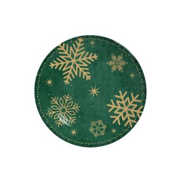 Imagem de Kit 6 pratos coup sobremesa natal christmas flakes alleanza