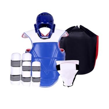 Imagem de YIJU 5x Taekwondo Conjunto de Equipamentos de Proteção Ajustável Profissional Boxe Headgear Proteção Total Karate Sparring Equipamento para Arte Marcial, Xxl