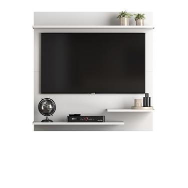 Imagem de Painel Para TV 32 Polegadas Suspenso Com Prateleira Nicho Madrid - Quality Móveis (Branco)