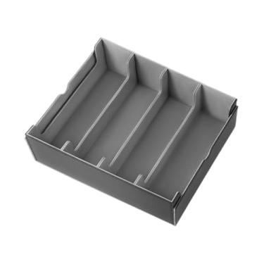 Imagem de Almencla Caixa de armazenamento de cartas Caixa divisora de cartas com divisores de cartas Comporta 2.400 cartas Recipiente resistente à prova de choque, Cinza