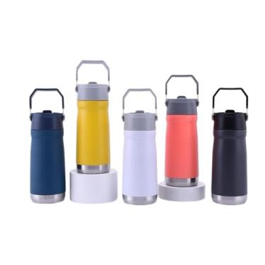 Imagem de Garrafa Térmica 650ml, Flip Straw com Canudo, Parede Dupla em Inox. (ALEATÓRIO)