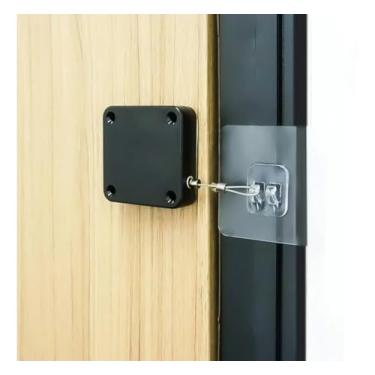 Imagem de Mola Fecha Porta Fechador Automático Com Regulagem Aerea - Genérico - Fechador Automático de Porta - Preto - ABS + Aço inoxidável