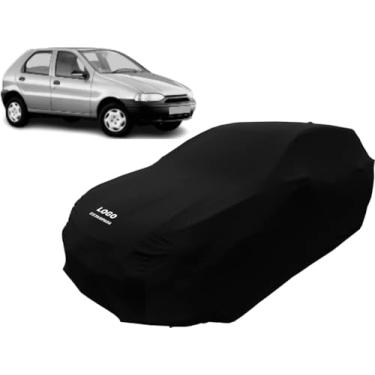Imagem de Capa Automotiva Com Logo Fiat Palio 4 Portas De Tecido (Preto)