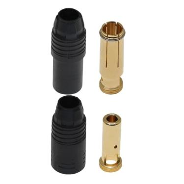 Imagem de 5 Conjuntos De Originais; AS150, Plugue De Aeromodelo, Plugue Banana Dourado; 7mm; Cabeças Masculinas E Femininas; Vermelho, Preto; AS150-M/AS150-F(5 sets of black)