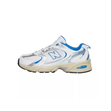 Imagem de New Balance Tênis Oxford masculino/feminino, Branco, azul, 39
