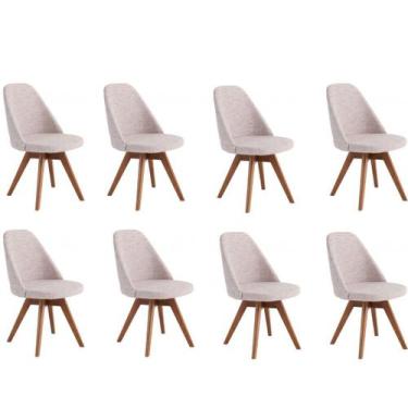 Imagem de Kit 8 Cadeiras Raquel Luxo decorativa gourmet Linha Alta Giratória Par