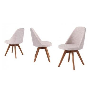 Imagem de Kit 3 Cadeiras Raquel decorativa gourmet Giratória Para cozinha ou Sal