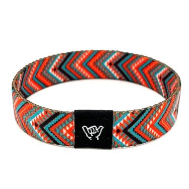 Imagem de Hang Loose Bands - Pulseira Southwestern para homens, mulheres e adolescentes - Estampa tribal confortável e Boho - Pulseira reversível estilo ocidental, Medium: 7.5" (for large wrists), Material de