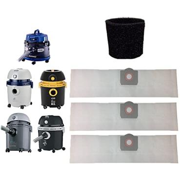 Imagem de 6 Saco Refil Coletor Descartável + Filtro Espuma Motor para Aspirador de Pó Arno AR12, H2PO, H3PO, Aguapó Animal Care Bag Cartucho