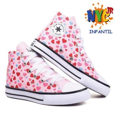 Imagem de Tenis infantil Botinha Menina Menino Nyc Shoes Star, Rosa corção, 31