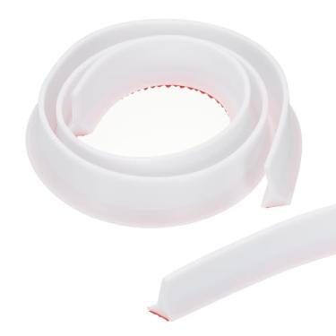 Imagem de PATIKIL Protetor de barragem de água de limite de chuveiro dobrável de 99 cm, barreira de rolha de chuveiro, protetores autoadesivos contra respingos de pia para parte inferior de porta de chuveiro