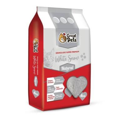Imagem de Granulado White Snow Natural Super Premium Bentonita Firme 4kg - Great