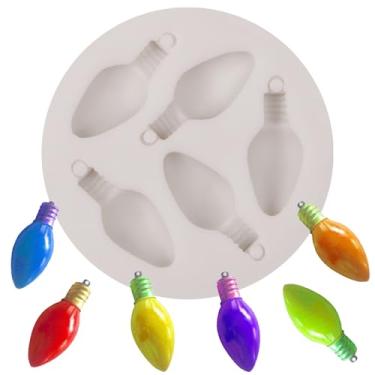 Imagem de Moldes de silicone para fondant de lâmpada 3D, moldes de chocolate, moldes de chaveiro, para decoração de bolos, enfeite de cupcake, pasta de goma de doce, argila de polímero faça você mesmo, joias e
