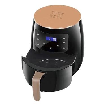 Imagem de Fritadeira Digital sem Óleo, 6 Programas Pré-definidos, Tela LCD Touch, Controle de Temperatura até 200°C, Preta e Dourada (220V)