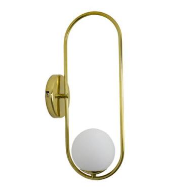 Imagem de Arandela Pendulo Arco Globo Bola Dourado 777/1 Spotline - ILUMINAMUNDO