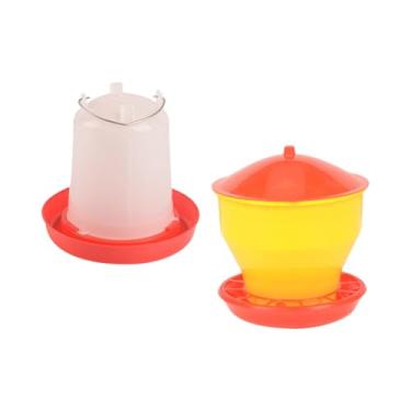Imagem de Generic Alimentador de galinhas e alimentador de água ferramenta agrícola removível estável automático balde de obturação comedouro para pássaros galinha